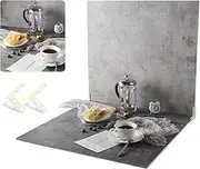 2 PCS Photo Backdrop Boards for Flat Lay, Food Photography Background 24x24 Inch, BEIYANG