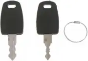 2Pcs TSA002 TSA007 Universal Master Keys for Luggage Locks with Key Ring, Black