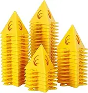 50 Pcs Pyramid Stands Painter's Painting Stands, Plastic Mini Cone Paint Stands, Reusable Painting Triangle Stands Set, High Strength Canvas Support Stands for Painter Elevated, Canvas Stand (Yellow)