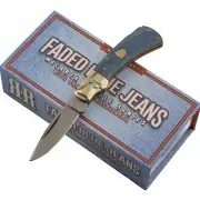 Rough Ryder Denim Micarta Lockback Folding Pocket Knife RR2354