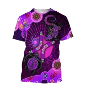 Aboriginal Style Shortsleeve T-Shirts Printed Casual Top Comfy