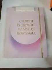 Growth Is Growth Journal Notebook Diary Lined Clipboard Pink