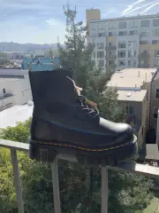 Dr. Martens Audrick 8-eye Damen Black Stiefel Plattform - Size 8 US (39 EU)