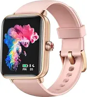 Dirrelo Smart Watch for Android Phones iPhone Compatible, Smart Watches for Women Men, 5ATM Waterproof Android Smart Watch Fitness Tracker/Sleep/Step Monitor, Pink