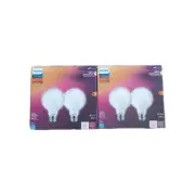 Phillips Globe LED Light Bulb Frosted Dimmable Warm White 60w Case Of Two 2 Pks