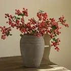 Plastic Simulation Foam Red Berry Fake Plants Home Living Room Decoration
