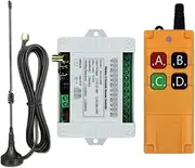 DC 12V 24V 36V Wireless Remote Control Switch 10A 4CH 433Mhz 600ft Long Range Wireless Relay Switch for Garage Door, Industrial Control, Household Control etc