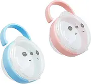 Pacifier Holder Case 2PCS PP Pacifier Holder with 9.8'' Strap, Hygienic, Portable Pacifier Case Keeps Baby's Pacifier Clean and Dust-Free, Pacifier Case