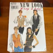 New Look Sewing Pattern Vests Womens Size 6 - 16 Vintage 1993 Uncut #6113 NEW