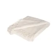 Auskin Alpaca Boucle Throw Home Sofa/Bed Decorative Blanket 145x180cm Ivory