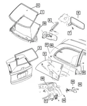 Genuine Mopar Rear Aperture Panel Glass Weatherstrip 5020963AD
