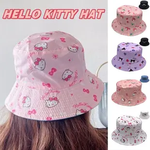 Kuromi 雙面漁夫帽兒童女孩時尚卡通 Hello Kitty 盆帽 Melody 太陽帽