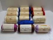 12 SKEINS VINTAGE MACRAME CORD CRAFT YARN OLEFIN FIBER TEXTURED 1 1/2mm 200yds