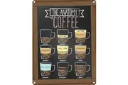 Grindstore The Anatomy Of Coffee Tin Sign (Brown) (One Size)