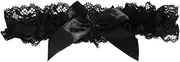 [EVAZEN] Bride Wedding Garter White Lace Floral Garters Bowknot Stretch Leg Garter Set Bridal Accessories for Women and Girls, 3-black, One Size
