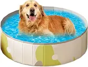 Kiddie Pool for Dogs,Portable Bath Tub | Non-Slip Foldable PVC Tub for Bath Dogs Cats Children Backyard Yard Fun Outdoor Water Play Enjoyment