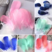 100Pcs Natural Goose Feather 8-12CM Swan Plume DIY Carnival Wedding Decorative