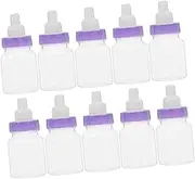 HOLIDYOYO 12Pcs Transparent Shower Candy Bottles Fillable Milk Bottle Candy Favors Box for Celebrations for Showers Birthdays