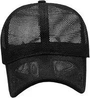 [Generic] Breathable Mesh Cap Outdoor Hat Hats for Men Mesh Baseball Caps for Men Summer Mesh Baseball Hats Trendy Hats Visor Hat for Men Hat for Man Sunproof Hat Outdoor Cap Polyester Black