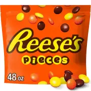 PIECES Peanut Butter in a Crunchy Shell, Candy Bulk Bag, 48 Oz