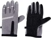 SWOOMEY 1 Pair Ridding Gloves Motorcycle Gloves Sicherheitshandschuhe Winterhandschuhe Schutzhandschuhe Fahradhandhandschuhe Herren Radhandschuhe Herren Winter Grey Fabric