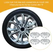4 Pcs R15 / 15 Inch Universal Car Wheel Rim Hub Cover Wheel Hub Caps Silver Tone
