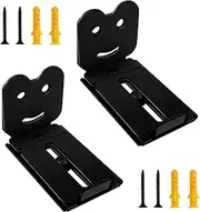 Iron Soundbar Wall Mount Bracket, 50kg/110LB Heavy Duty Speaker Mount, Stable Support Stand for Home Theater and TV Sound Systems (Style 2)