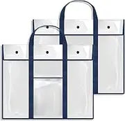 GAMENOTE 2 Pack Large Poster Storage Bag (31.5"×25.5") Bulletin Board Holder Art Portfolio Container for Teachers Classroom Organization