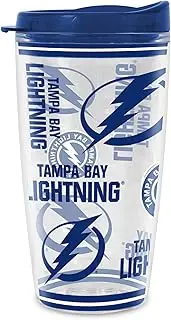 Rico Industries NHL Hockey Tampa Bay Lightning Mayhem 16 oz Double Walled Insulated Tritan Classic Tumbler Cup Keeps Drinks Cold & Hot, USA Made