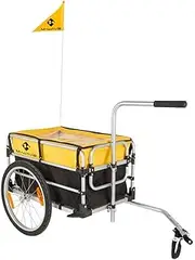 M-Wave Unisex Adult FOLD 2 in 1 Foldable Luggage Trailer Bicycle - Silver, N/A