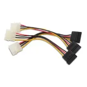 (5-pack) IDE/Molex/IP4/4-pin to SATA Power 15-pin Converter Adapter Cable
