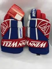 New WINNWELL AAD 1400 [14” 36cm] Red/blue Ice Roller Hockey Player Gloves