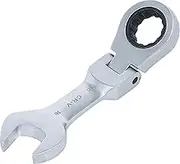 BGS 6916 | Ratchet Ring Spanner | Short | 125 mm | Angled | SW 16 mm | Ratchet Wrench Fine-Toothed, CV Steel