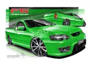FPV UTES BF BF TORNADO GREEN TWIST A1 STRETCHED CANVAS (FV263T)