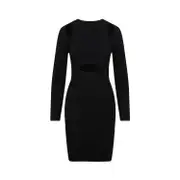 [Jonathan Simkhai X Wolford] Jonathan Simkhai X Wolford-Black Contoured Ribs Dress-Donna M