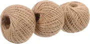 Generic 3 Rolls Natural Twine for DIY Crafts Floral Arrangements and Home Decoration Rustic Macrame Cord for Creative Wall Hanging and Packaging