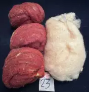 Needle Felting 100% Natural Wool Top Roving: RUSTY RED PEACH - 4 Ounces