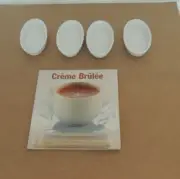 CREME BRULEE PORCELAIN 4PC. SET OVAL including book from Sara Lewis. whitecap