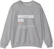[X.Style] Wrestling Girl Definition - Funny Wrestling Girl ds039 Sweater Grey XL