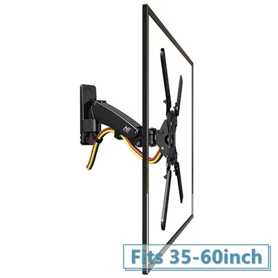 NEW F400-Full-Motion Gas-strut Bracket Flexible Wall Mount for LED/LCD TVs Black