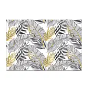 Non-Slip Home PVC Anti-Oil Waterproof Floor Mat Door Mat Kitchen Mat Golden Leaf