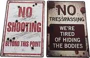 UPKOCH 2pcs Retro Warning Sign Board Durable Caution Notice for Use Weather Resistant Property Sign for Home Office Decor