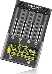 OPAHUTER Lii-500s 18650 4-Slot LCD Display LiitoKala Fast Battery Charger, Smart Universal Charger for Li-ion(IMR/ICR) LiFePO4 Ni-MH/Cd 18650 21700 26650 18350 14500 RCR123 9V Batteries AA AAA C