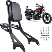 Bravema Motorcycle Rear Sissy Bar Backrest with Luggage Rack, Detachable Backrest Passenger Seat Fit for Yamaha Bolt XV950 XVS950 2013-2022