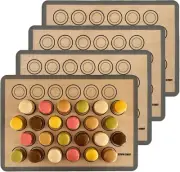 Macaron Baking Mats - Pack Of Half Size 4, Beige