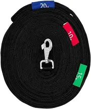 Showmaster Lunge Lead with Circle Markers at 10 / 15 / 20 mt [Black]
