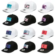 Yatta Golf Hat Unisex One Size 100% Polyester Snap Back Ball Cap Black White