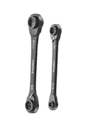 4 in 1 SAE Non-Slip Box End Reversible Ratcheting Wench Set - 2PCS, 6pt., 120