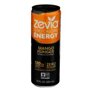 Zero Calorie Energy Drink Mango/Ginger 12 Oz By Zevia