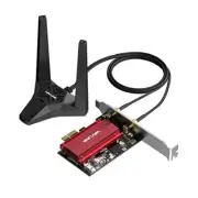 WiFi 6E AX5400M PCIe WiFi Crad, Tri-Band Intel AX210 Network Crad with Red